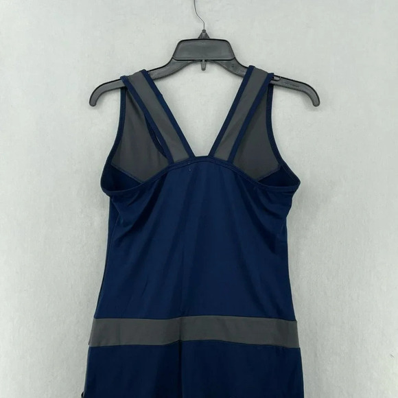 Aero Dynamic Athletic Dress Womens Sz L Blue Colorblock Scoop Neck Front Pockets - Picture 7 of 11